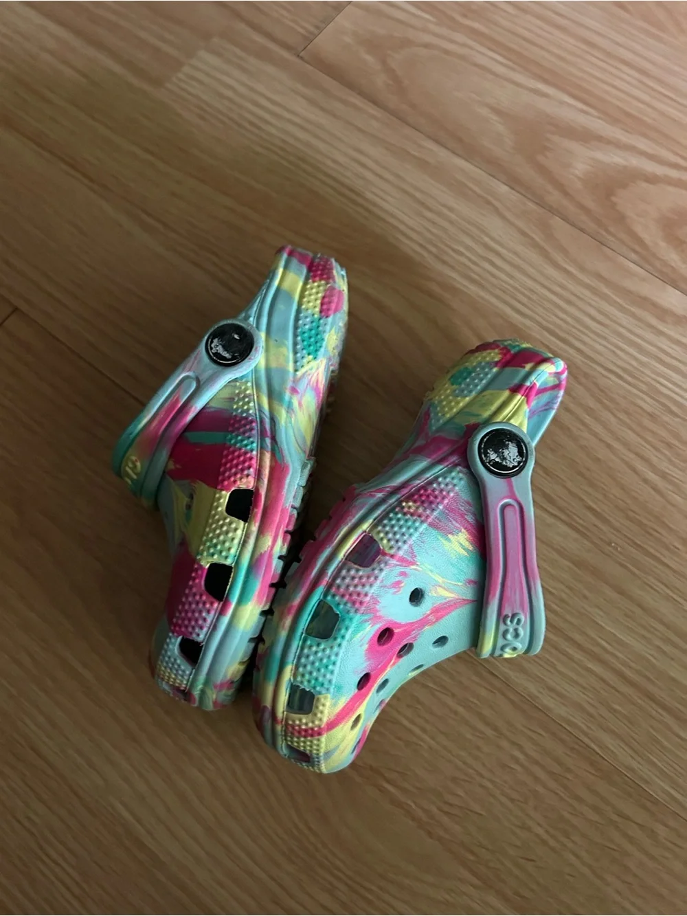 Crocs Classic Marbled Clogs Aquamarine Kids C9
